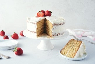 Yellow Cake made with baking sugar alternative