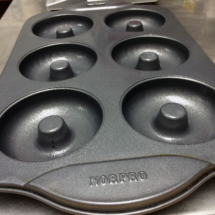 greased standard-sized doughnut pan.