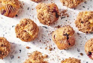 Gluten-Free Fruit Muffins with Streusel Topping 